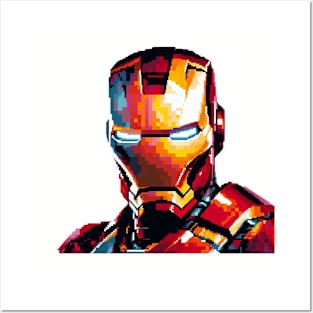 Pixel Ironman Iron Man Retro Ichi Posters and Art